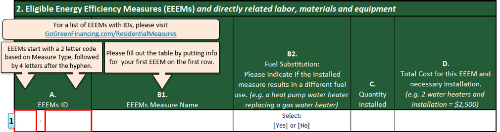 Fields 2A through 2D